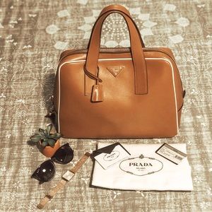 Authentic Prada Bauletto Bag BL0848 (caramel)